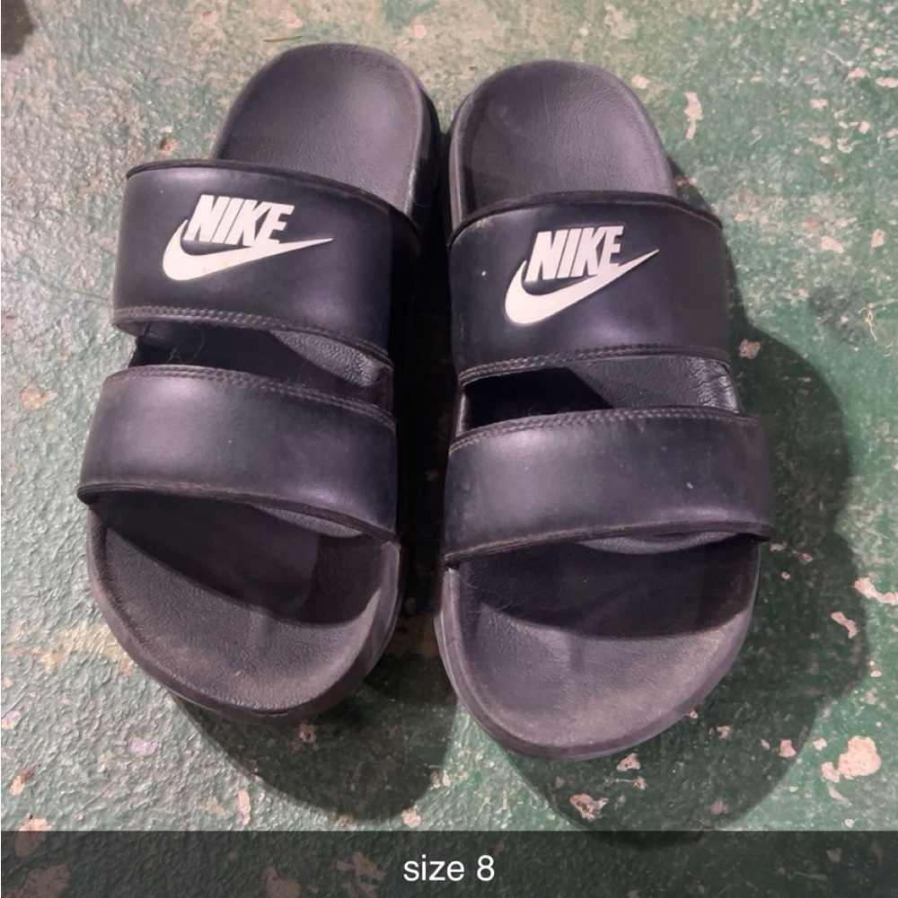 Nike Black Slide Sandals with Logo